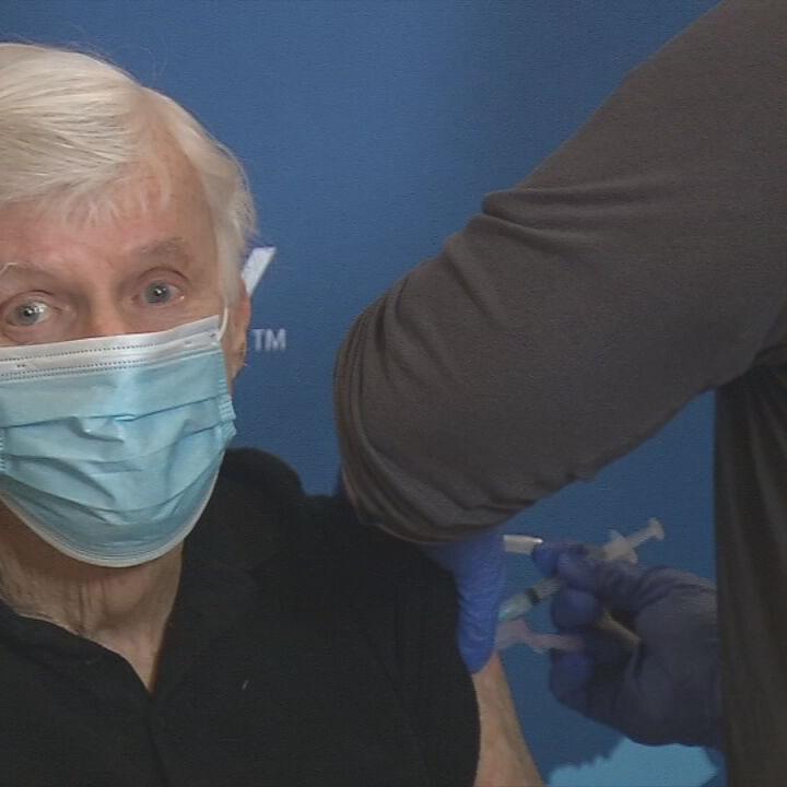 Former Ky. Gov. John Y. Brown receives the Moderna COVID-19 vaccine on Jan. 4, 2021